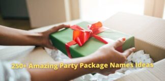 Amazing Party Package Names Ideas