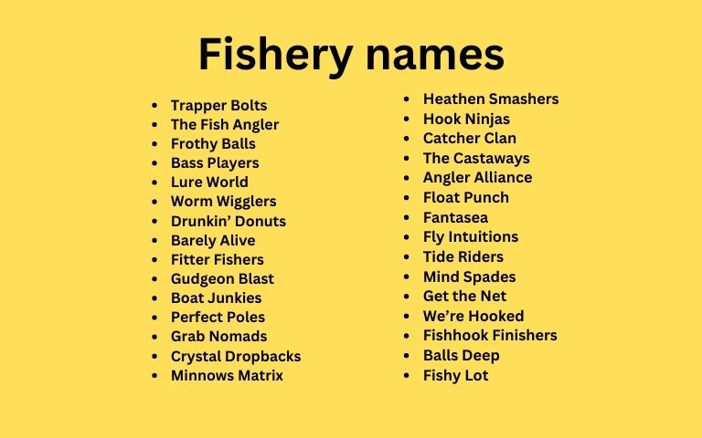 Fishery names