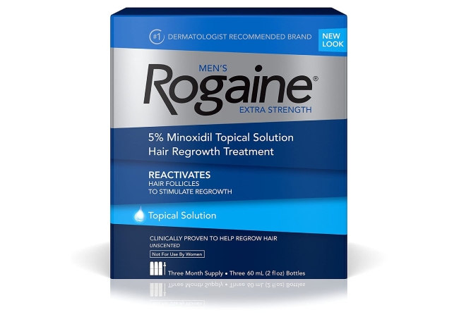 Men's Rogaine Extra Strength 5% Minoxidil Topical Solution for Hair Loss and Hair Regrowth