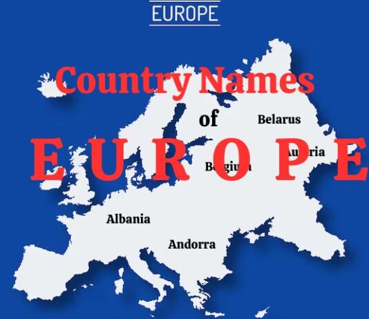 Country Names of Europe