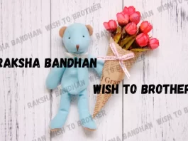 Raksha Bandhan Wish to Brother